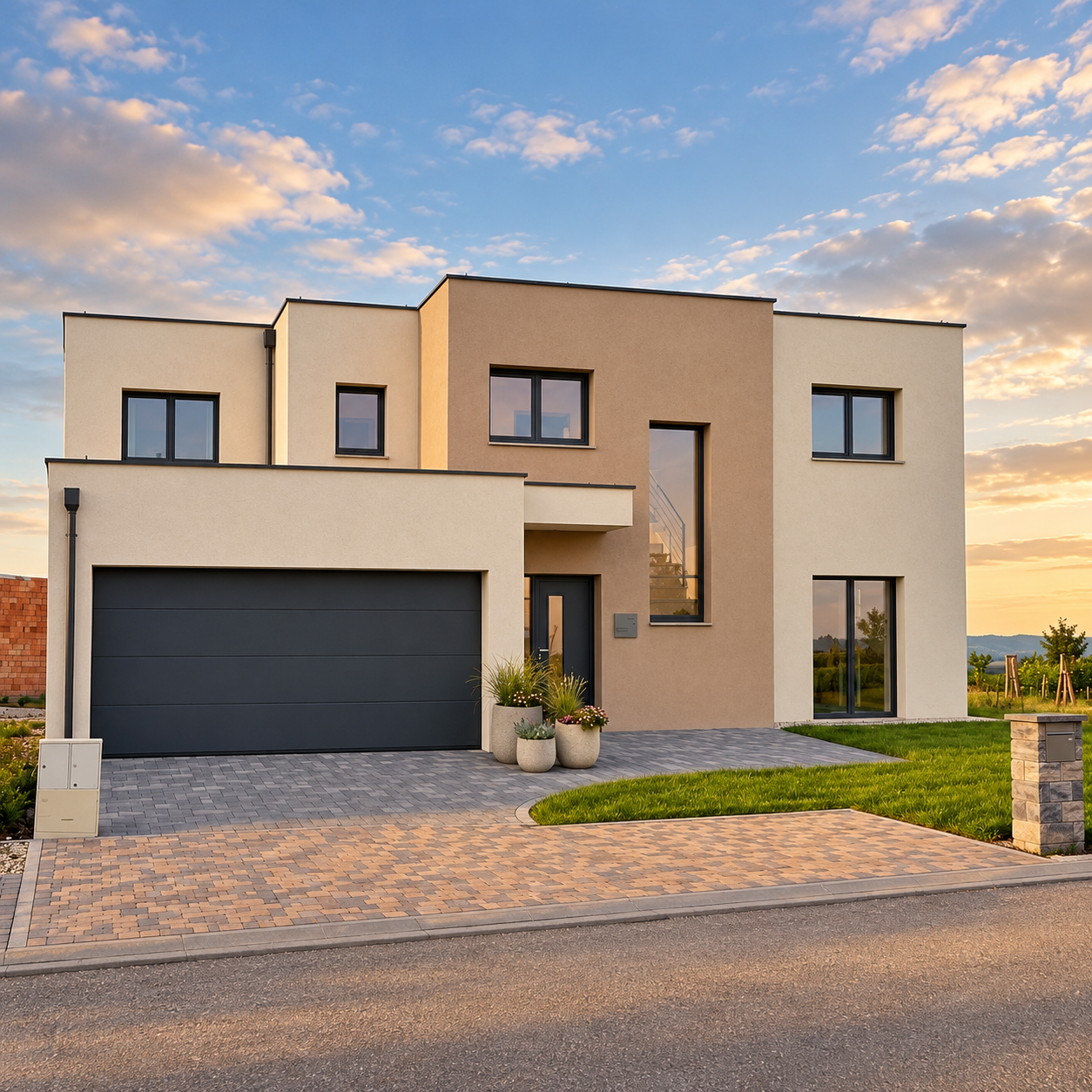 Perspective architecturale d'un projet de maison BIG HABITAT